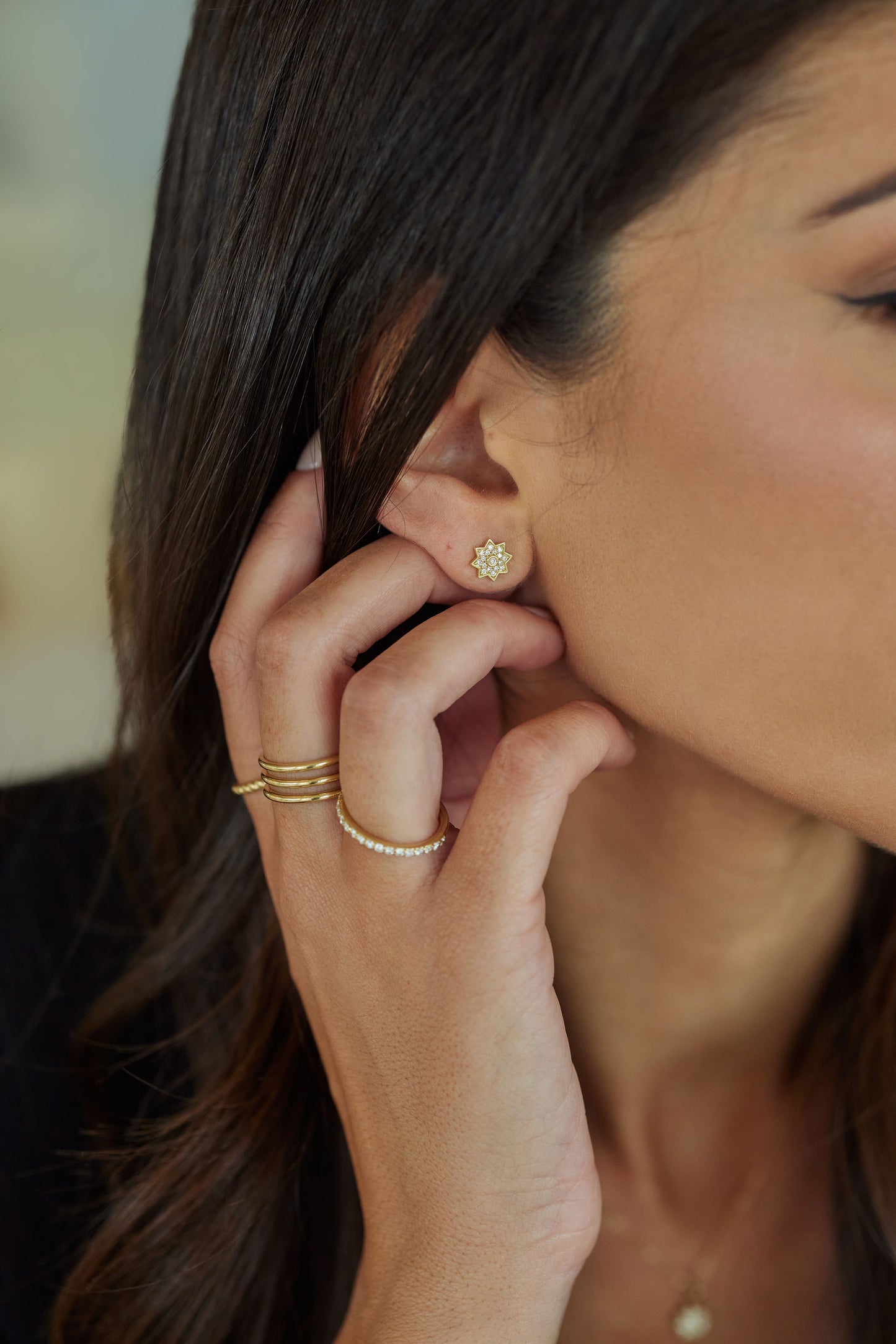 Gramercy Pave Diamond Studs