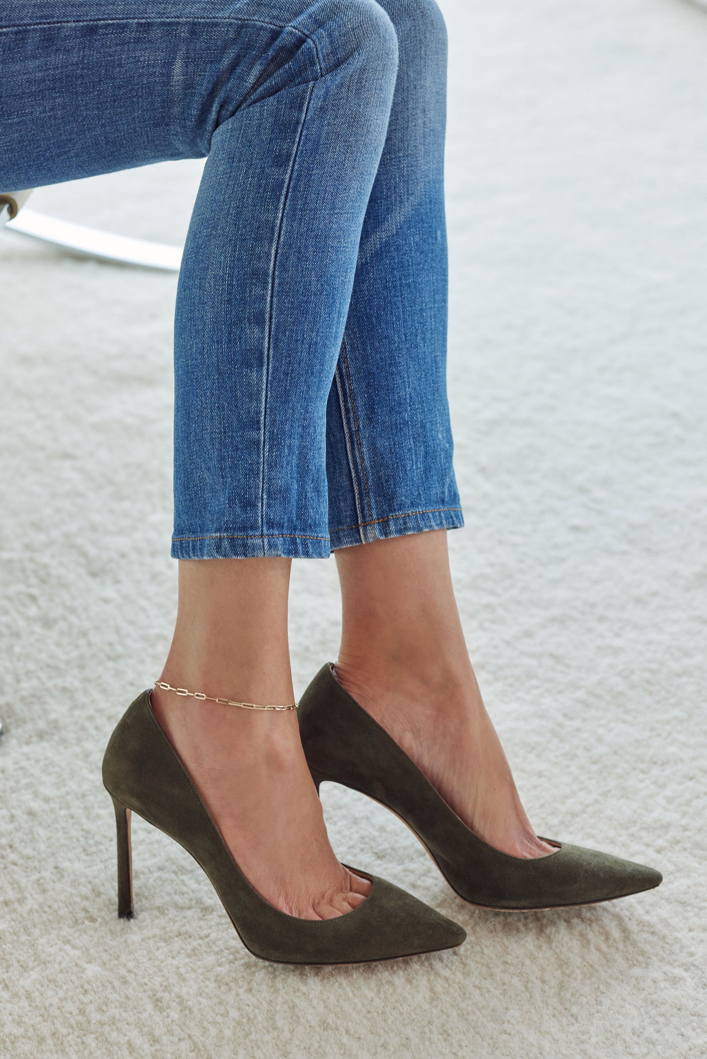 Paperclip Gold Anklet