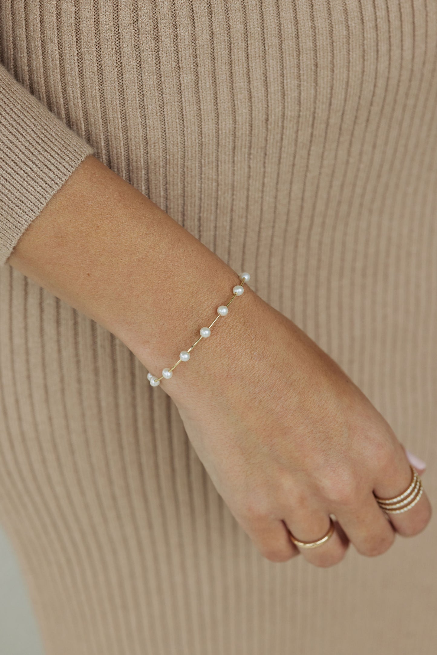 Gold Pearl Cuff