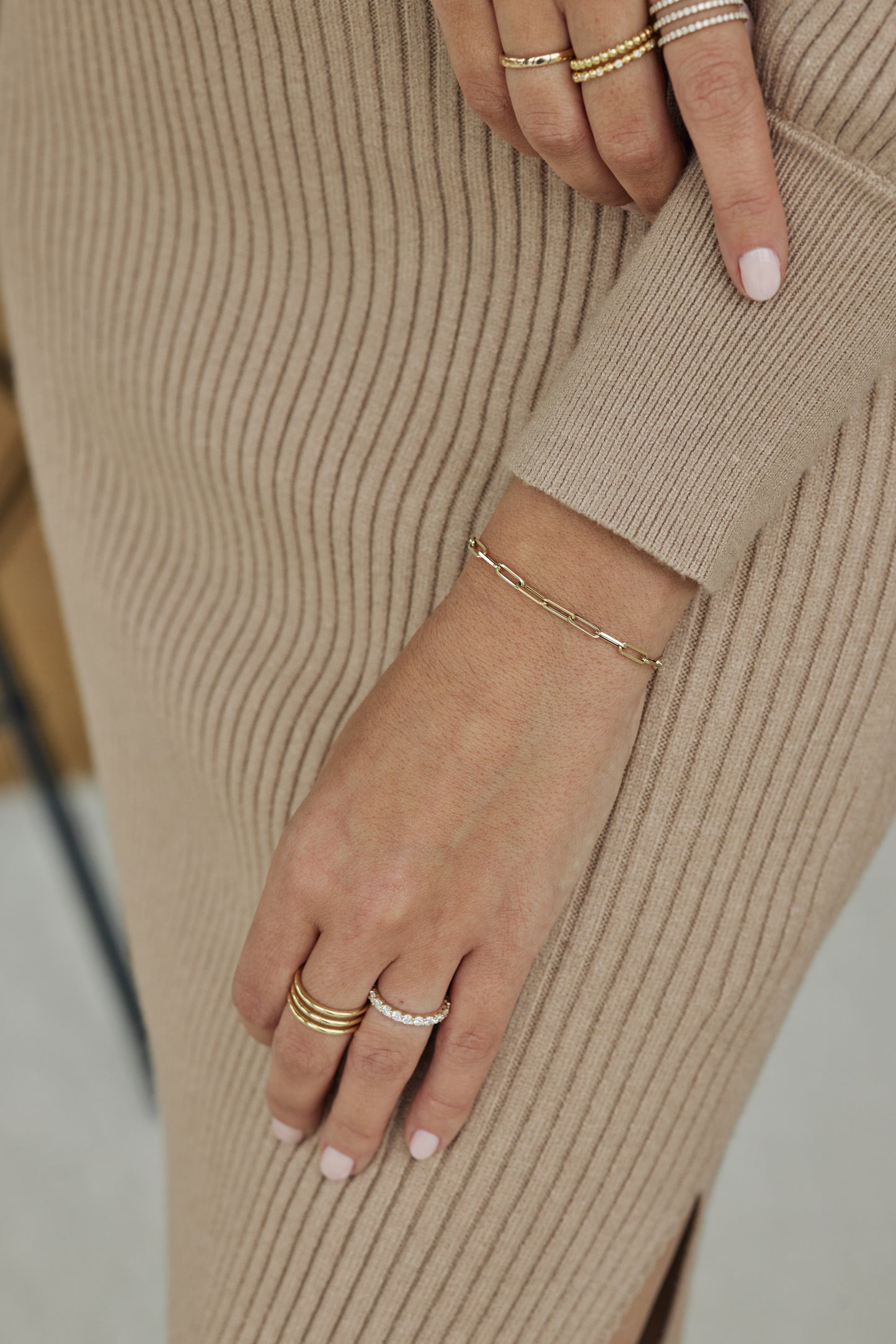 Paperclip Gold Bracelet
