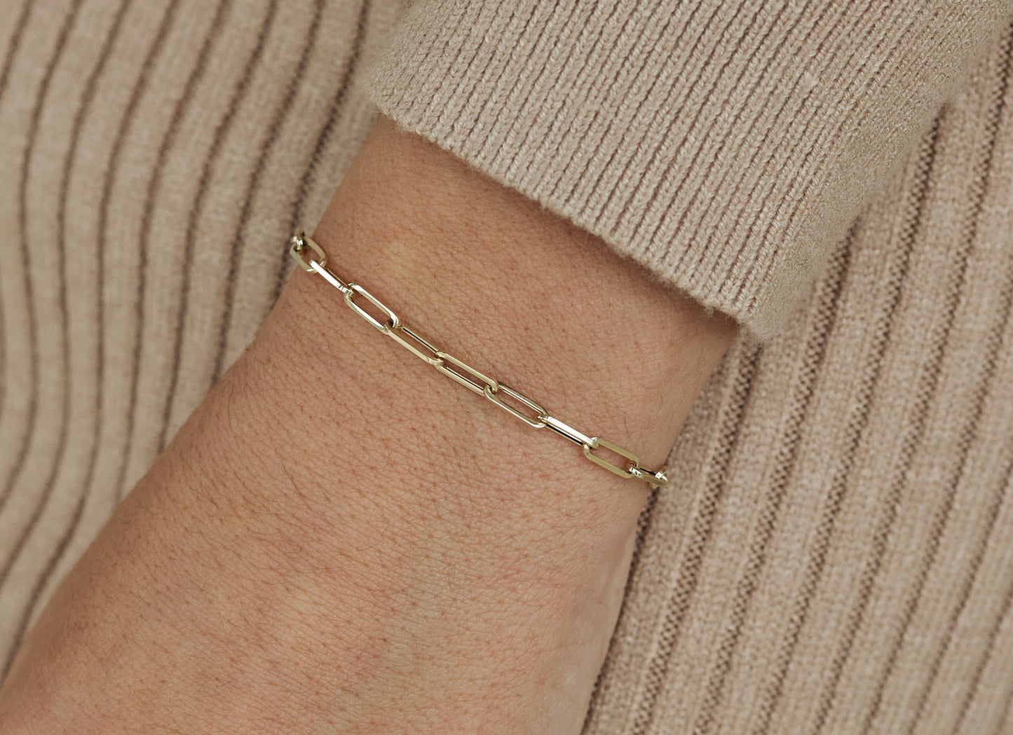 Paperclip Gold Bracelet