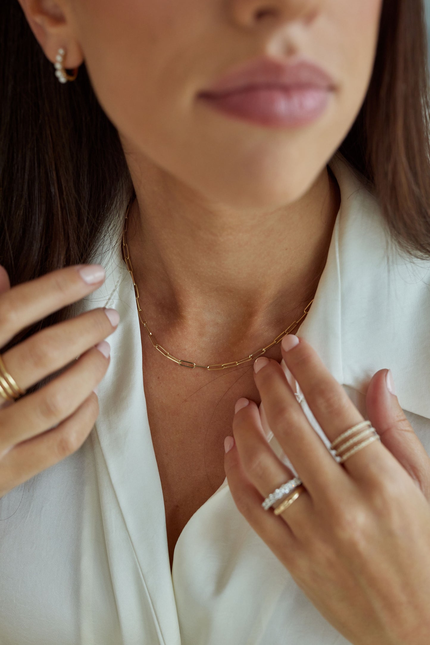Paperclip Gold Necklace