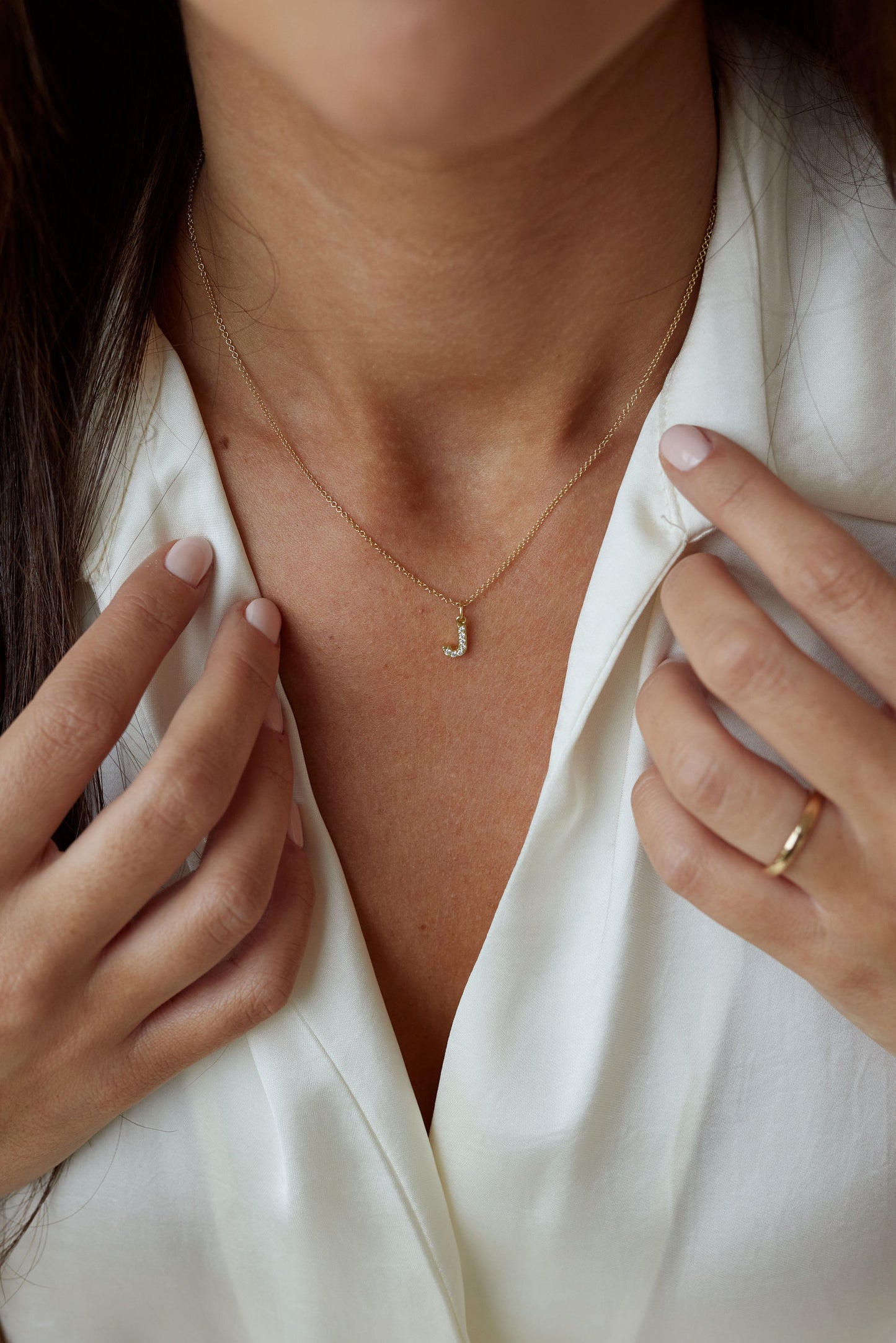 Diamond Initial Pendant