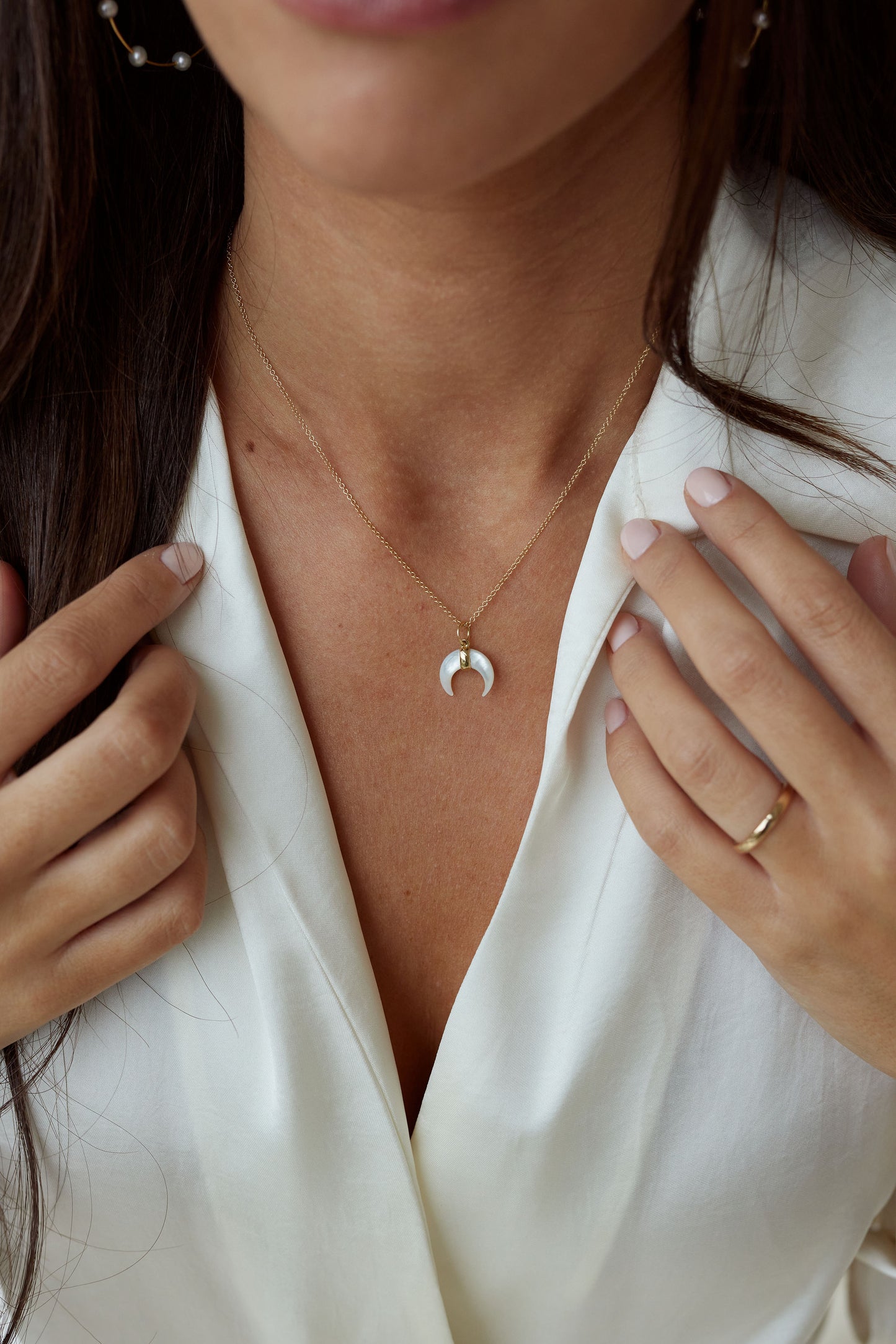Estelle Crescent Pendant